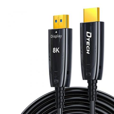 Dtech DT-HOF8015 HDMI (V2.1) Optic Fiber 8K Cable 15 Meters 